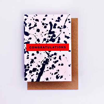 Congrats Splatter Card