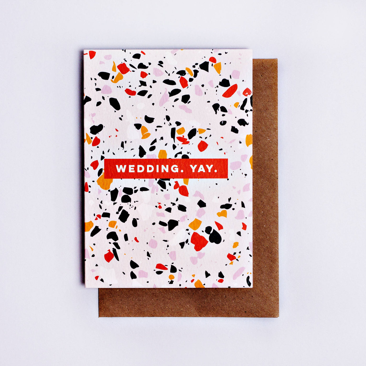 Terrazzo Wedding Yay Card