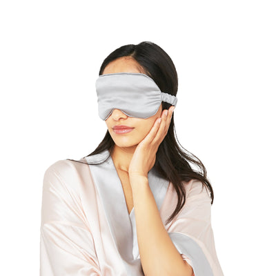 Gray Satin Sleep Mask