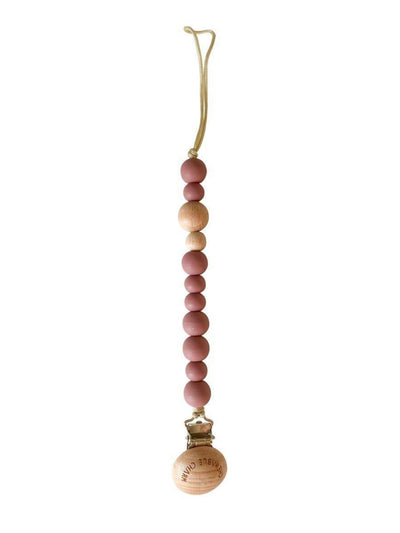 Classic Pacifier Clip | Wood + Mauvewood